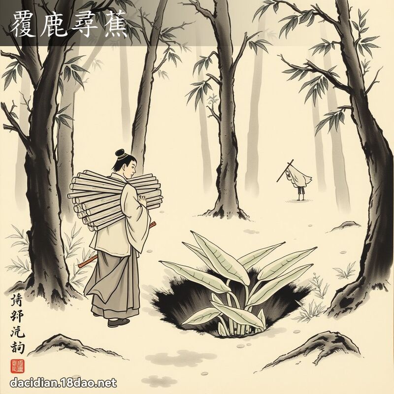 覆鹿寻蕉 配图