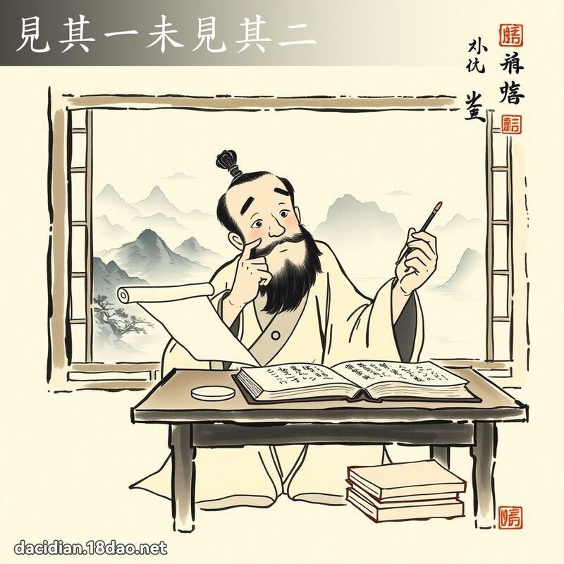 见其一未见其二 配图