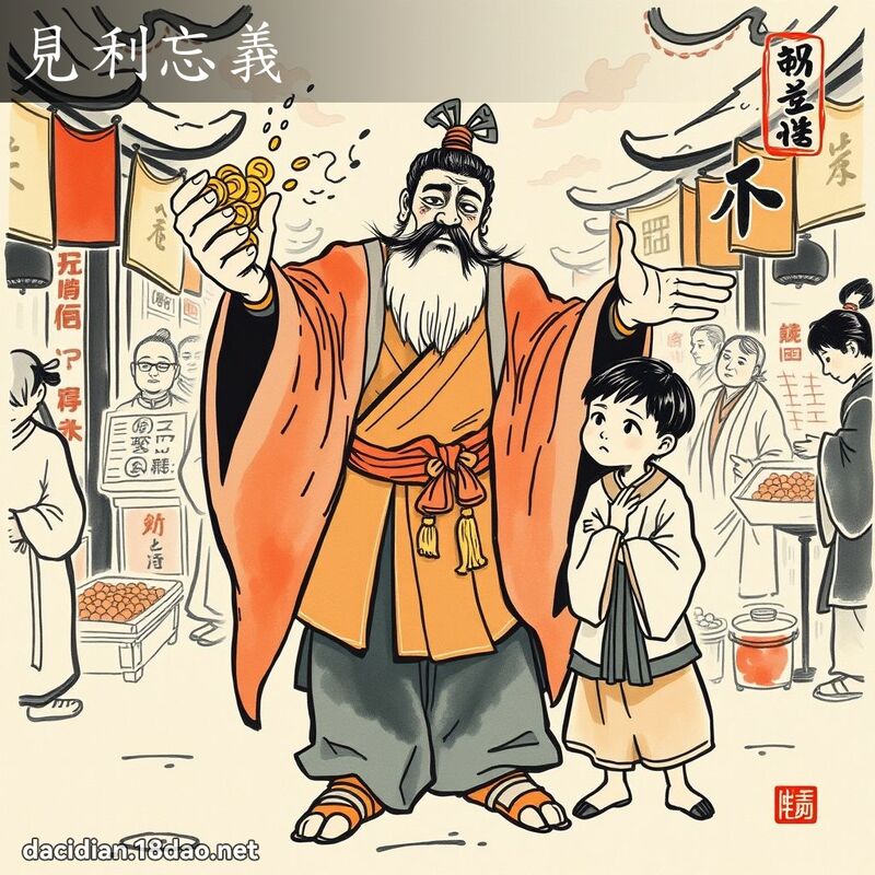 见利忘义 配图
