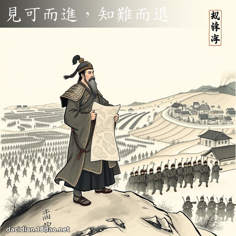 见可而进,知难而退 配图
