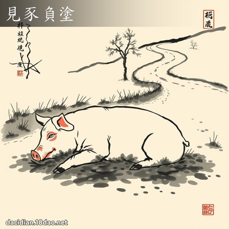 見豕負塗 配图