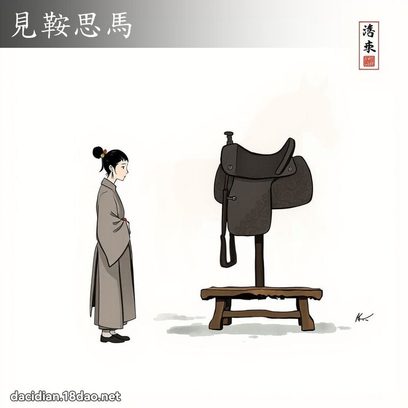 見鞍思馬 配图