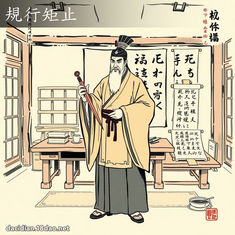 規行矩止 配图