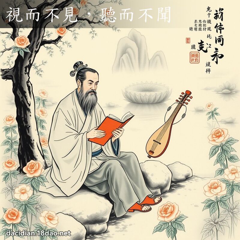 视而不见,听而不闻 配图