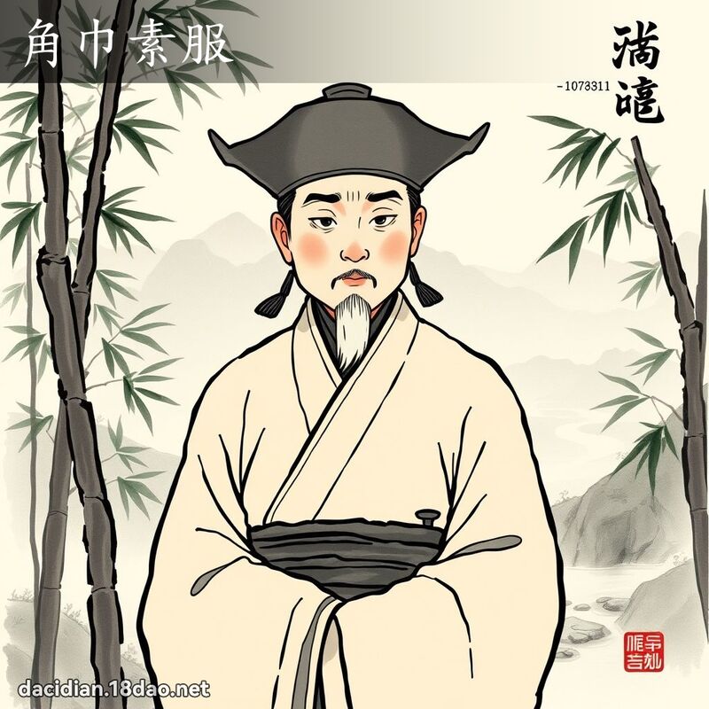 角巾素服 配图