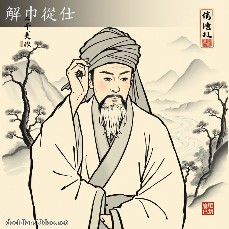解巾从仕 配图
