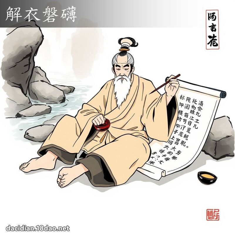 解衣磐礴 配图