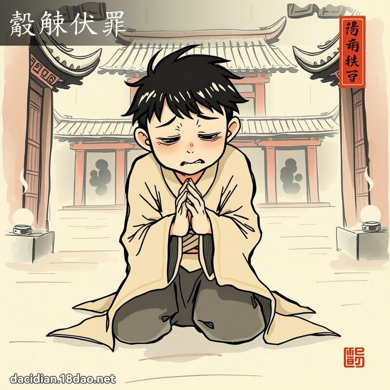 觳觫伏罪 配图