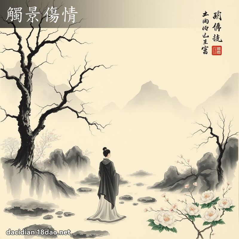 触景伤情 配图