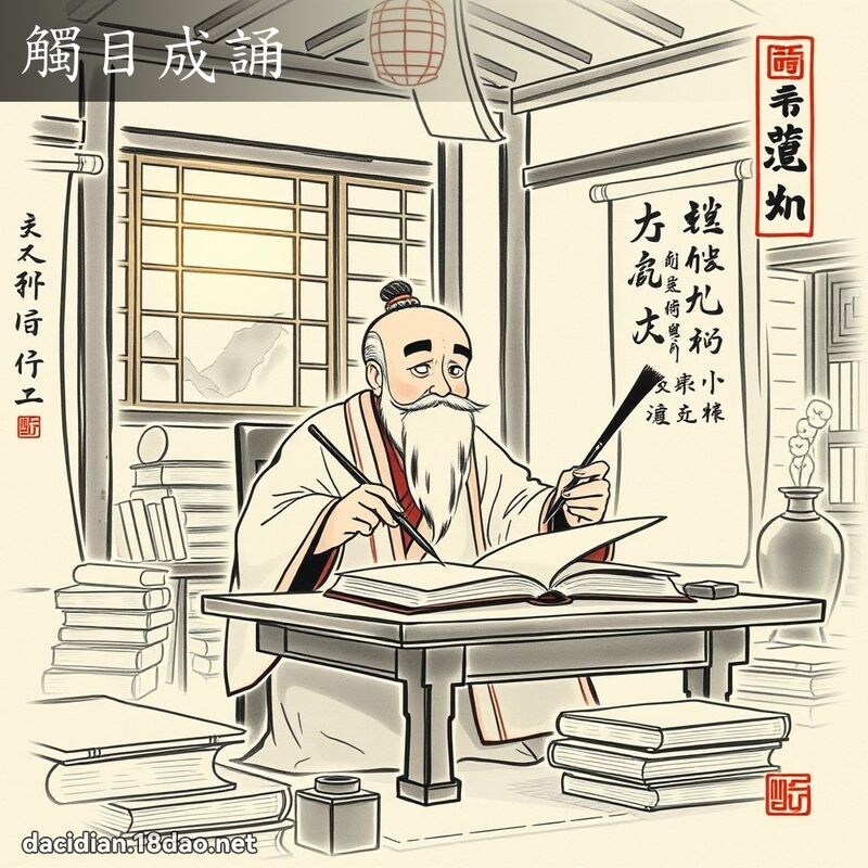 触目成诵 配图
