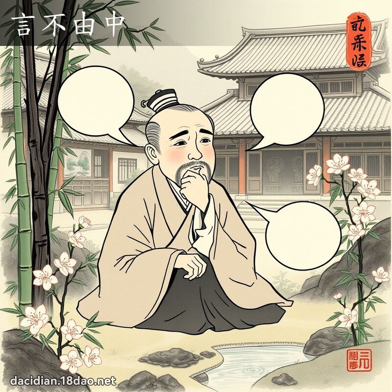 言不由中 配图