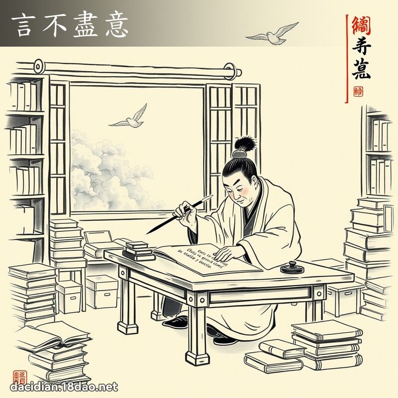 言不尽意 配图