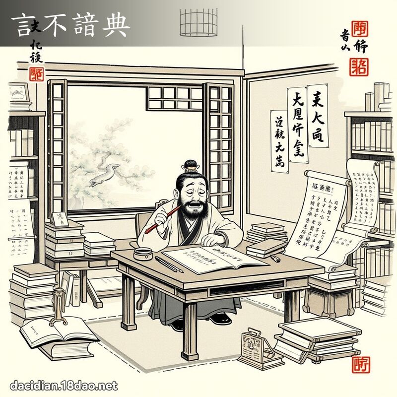 言不諳典 配图