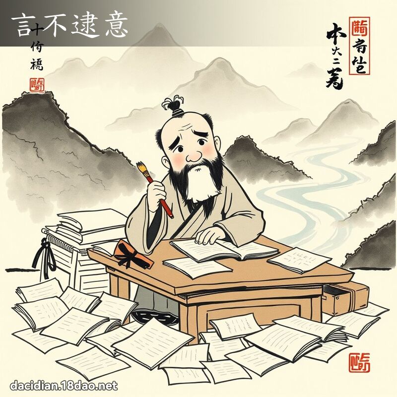言不逮意 配图