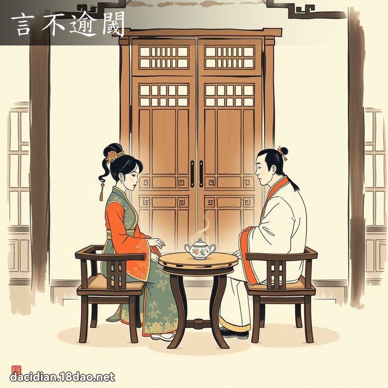 言不逾閾 配图