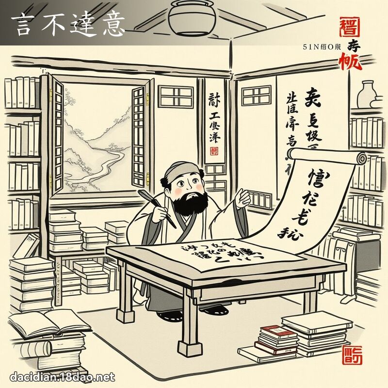 言不达意 配图