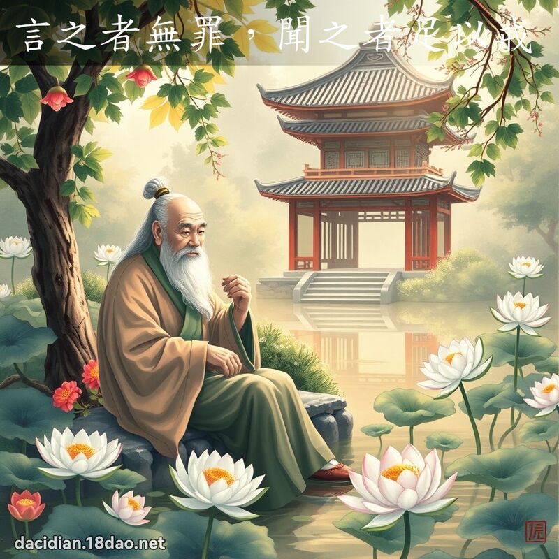 言之者无罪,闻之者足以戒 配图