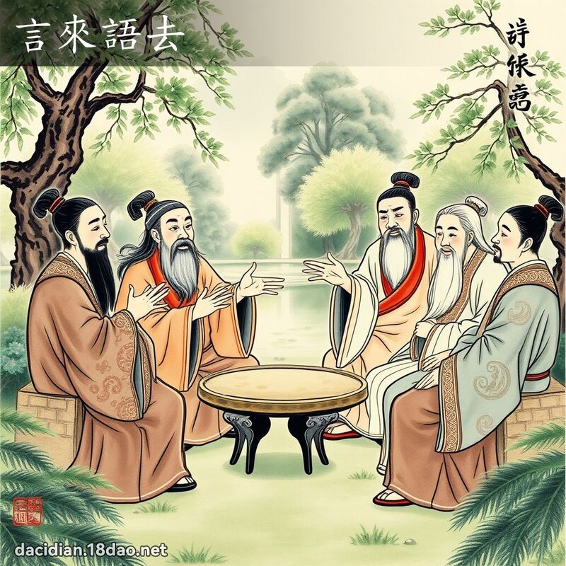 言来语去 配图