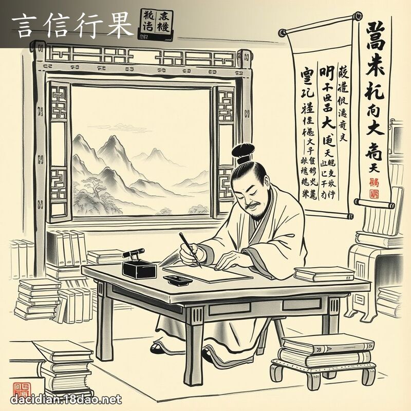 言信行果 配图