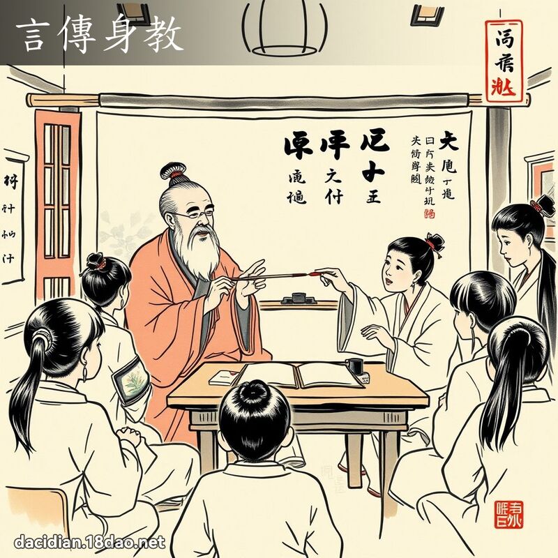 言传身教 配图