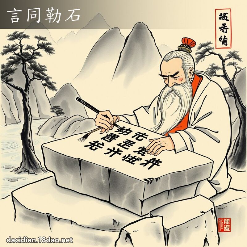 言同勒石 配图