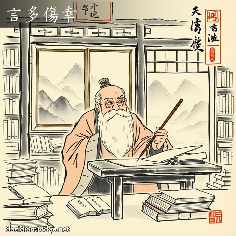 言多伤幸 配图