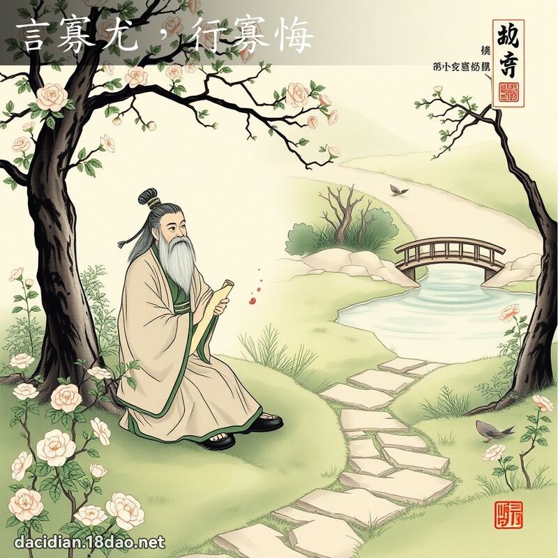 言寡尤,行寡悔 配图