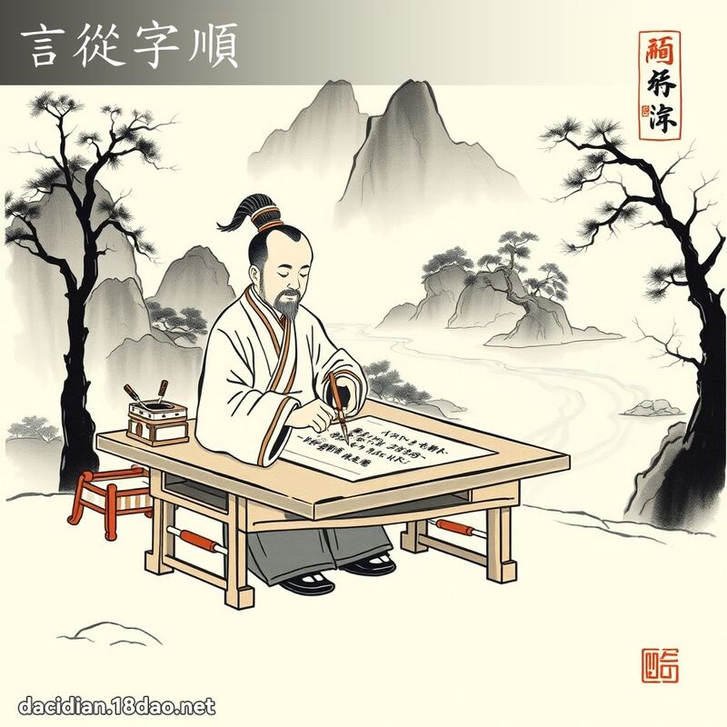 言从字顺 配图