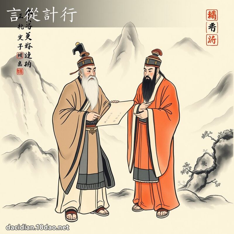 言从计行 配图