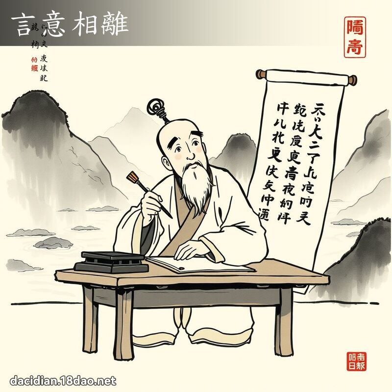 言意相离 配图