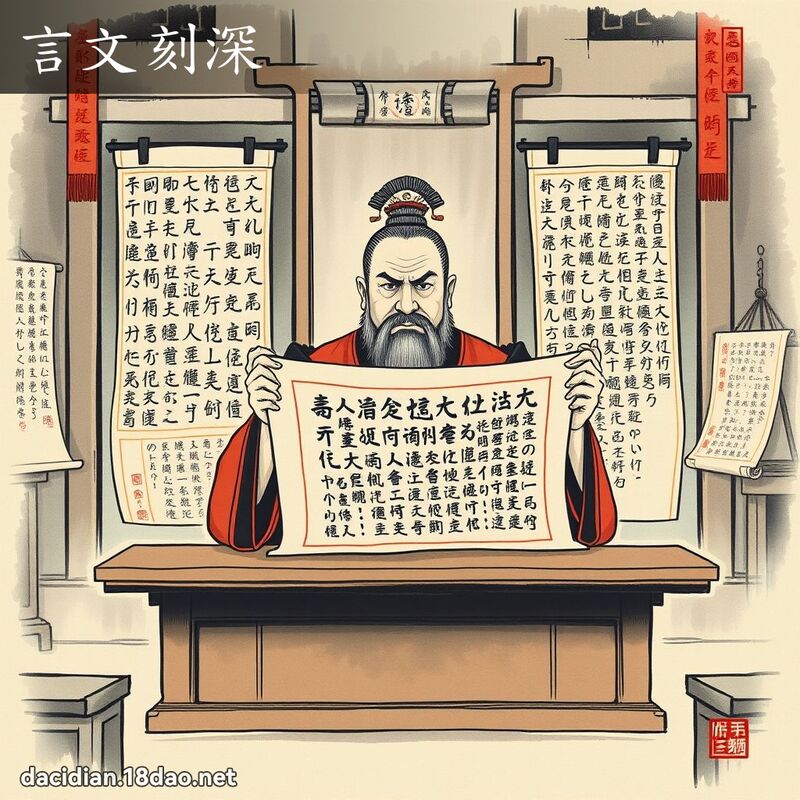 言文刻深 配图
