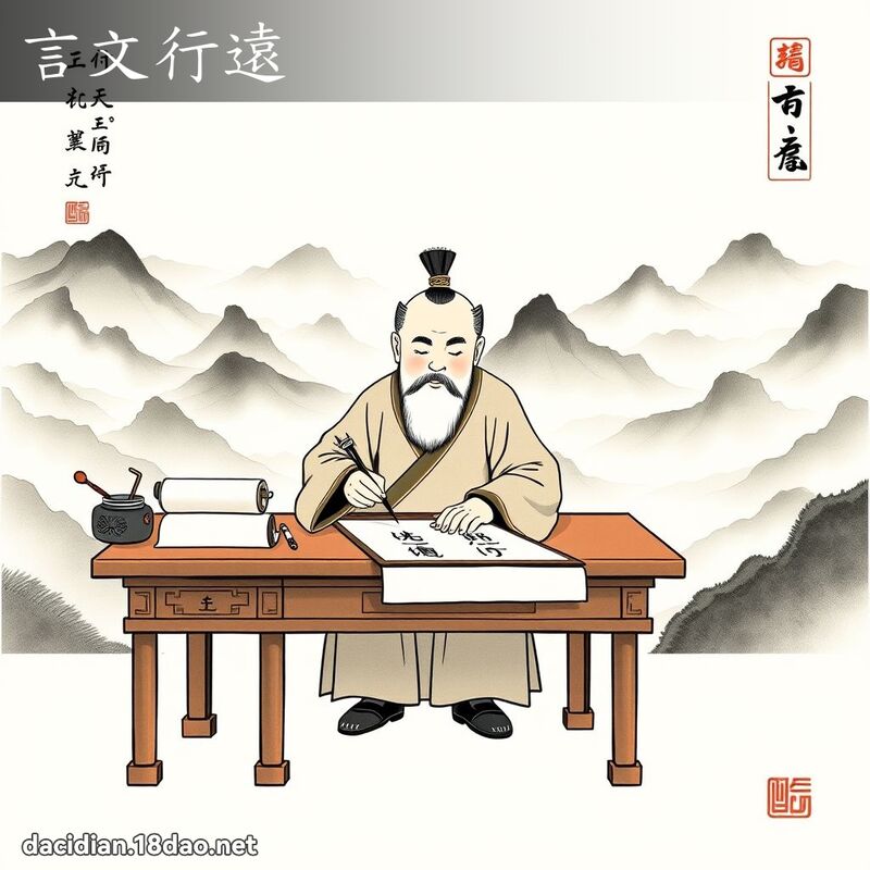 言文行远 配图