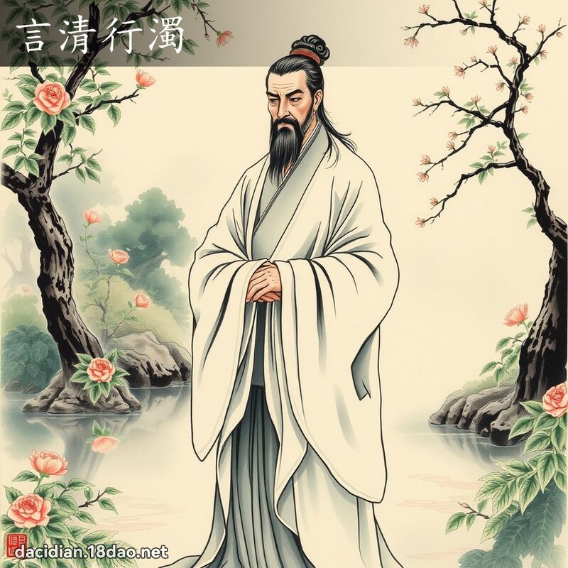 言清行浊 配图