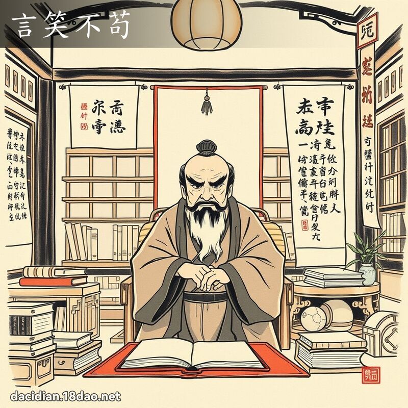 言笑不苟 配图
