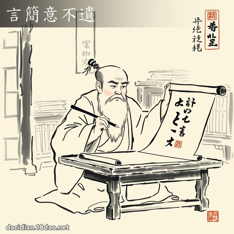 言简意不遗 配图