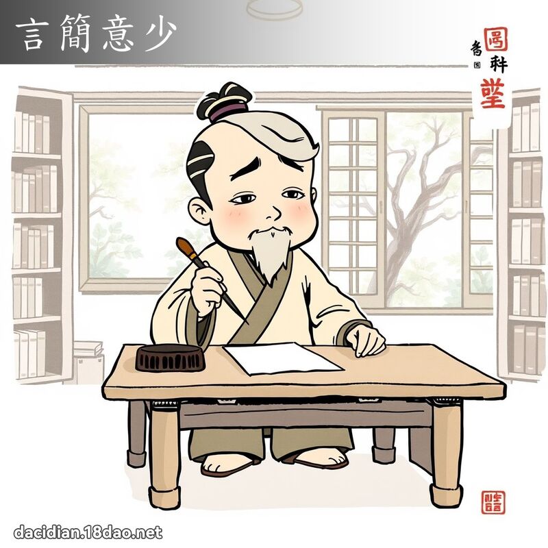 言简意少 配图