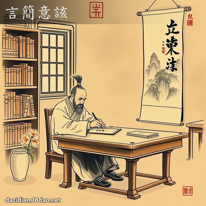 言简意该 配图