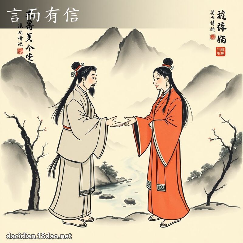 言而有信 配图