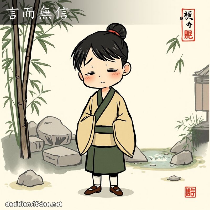 言而无信 配图