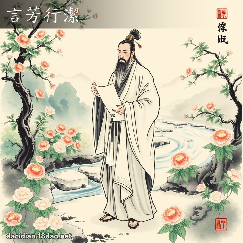 言芳行洁 配图