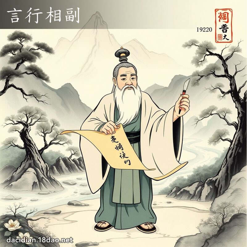 言行相副 配图