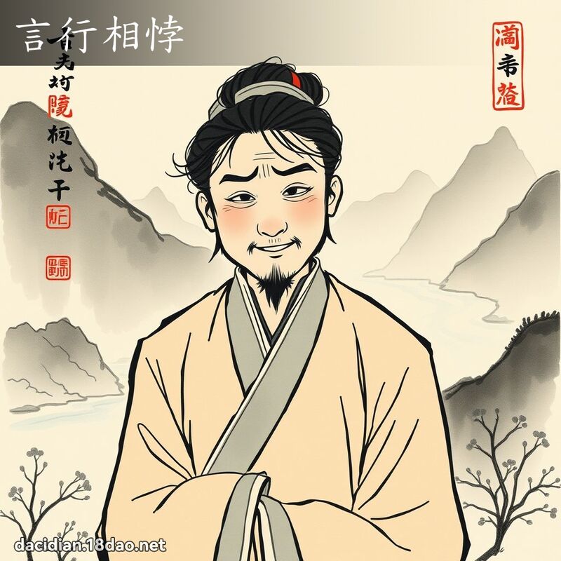 言行相悖 配图