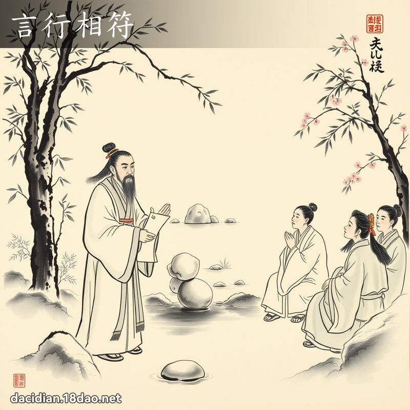 言行相符 配图