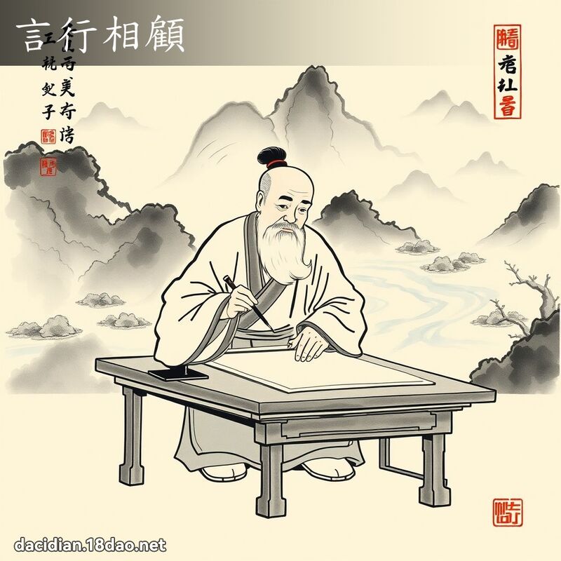 言行相顾 配图