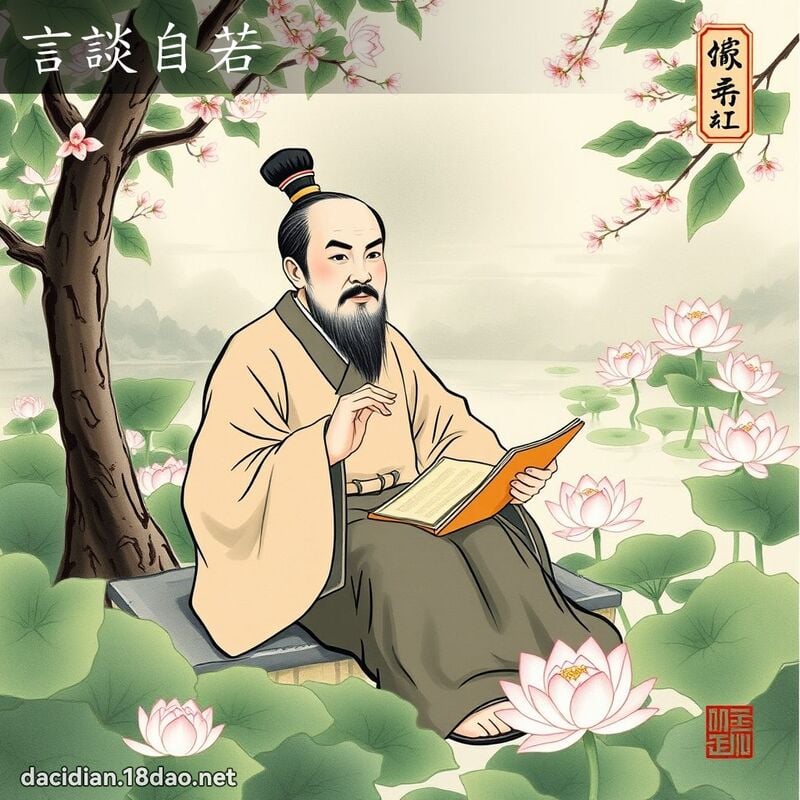 言谈自若 配图