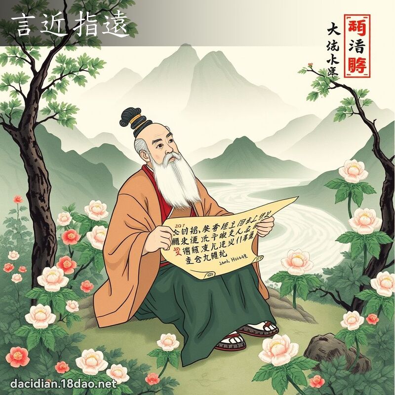 言近指远 配图