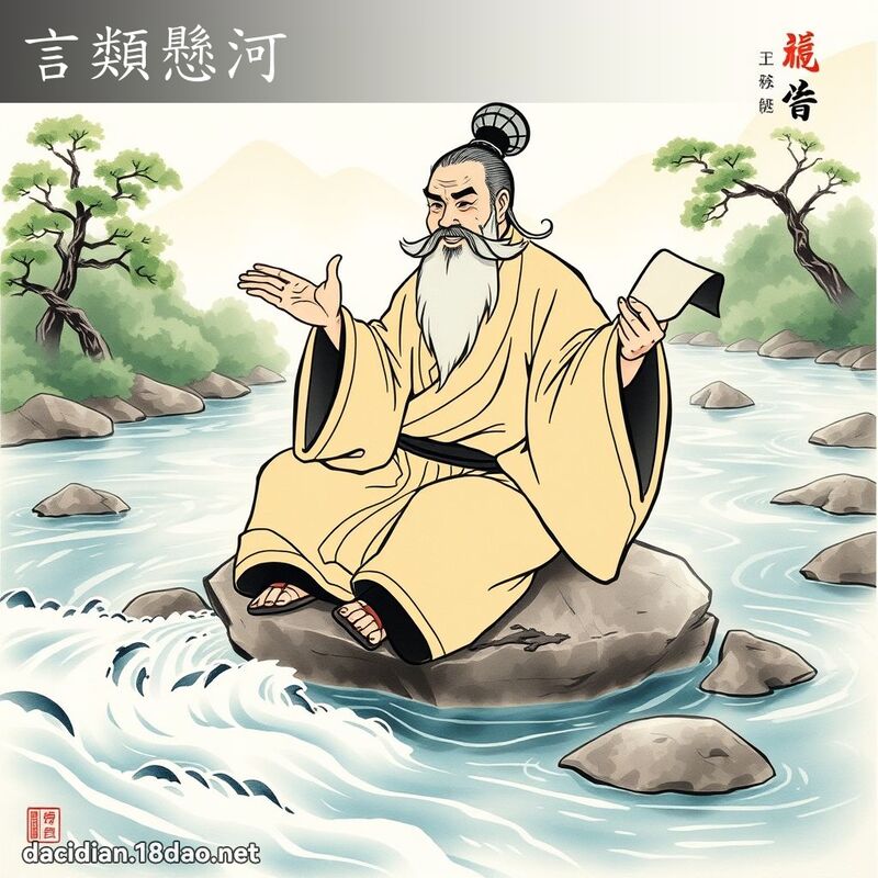 言类悬河 配图