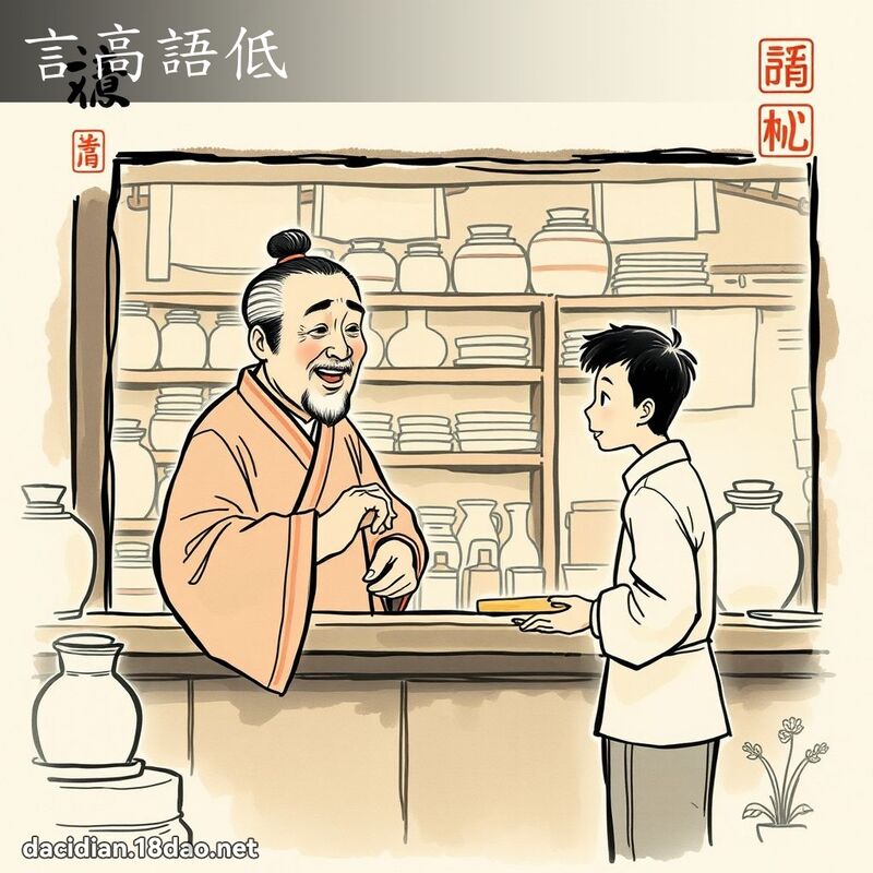 言高语低 配图
