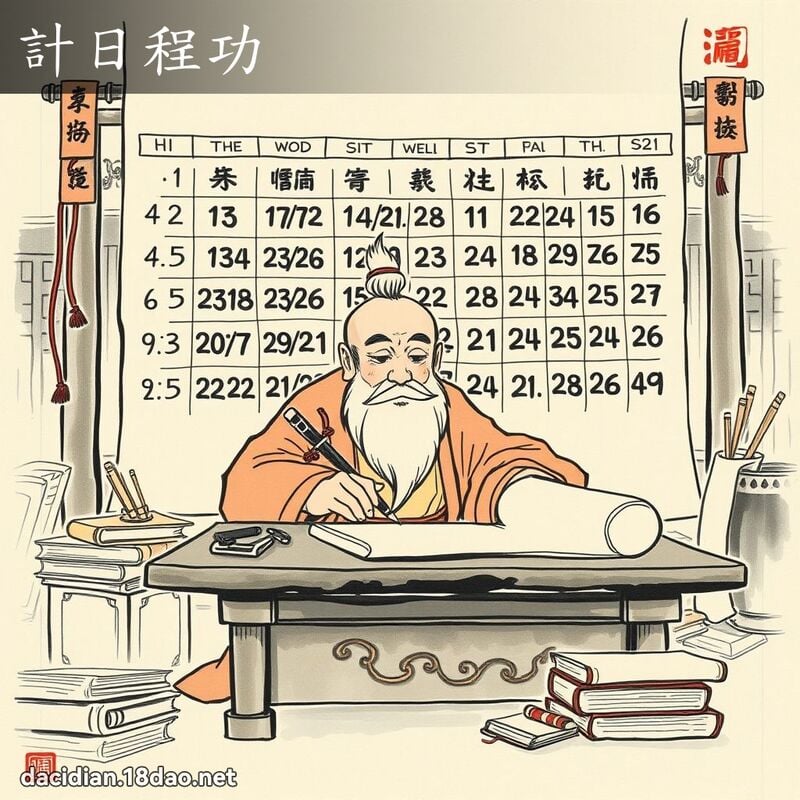 计日程功 配图
