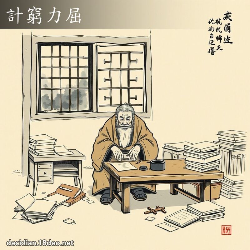 计穷力屈 配图